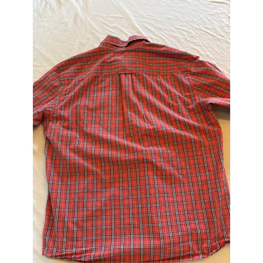 ORVIS Active Fit Heritage Wash 100% Cotton Red Plaid Long Sleeve Casual Shirt L - Picture 8 of 8